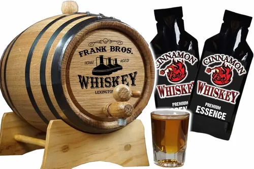 Thousand Oaks Barrel Co. (1 litro) - Kit personalizado para hacer whisky de canela envejecida en barril - Cócteles Age Fireball, sidra de manzana