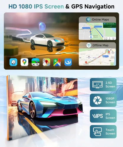 Miniatura 5 de Radio de coche Android de 4 núcleos 2G+64G estéreo para Ford F150/F250/F350 con DSP Carplay inalámbrico Android Auto, Sellrich 7 pulgadas IPS