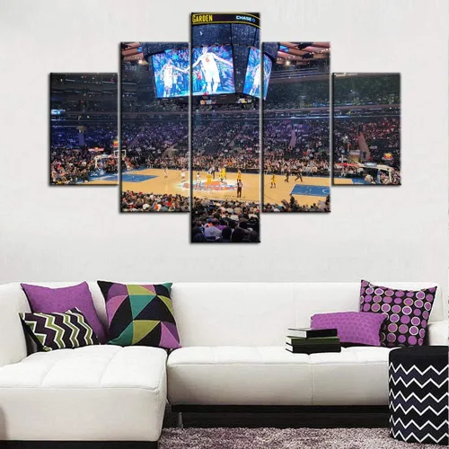 Miniatura 40 de Decoración de sala deportiva Memphis Grizzlies Imágenes para sala de estar, el foro FedEx en Memphis, pinturas de Tennessee, 5 piezas, lienzo, arte
