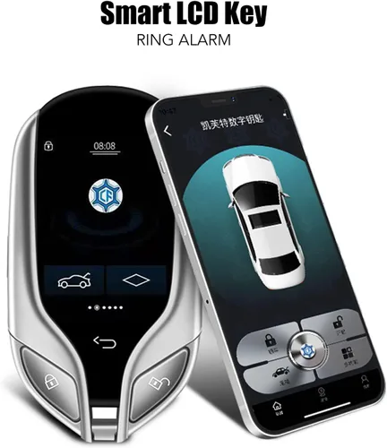 Miniatura 3 de Control remoto de entrada sin llave para automóvil, pantalla LCD, llave inteligente universal para automóvil con un botón de inicio de tiempo