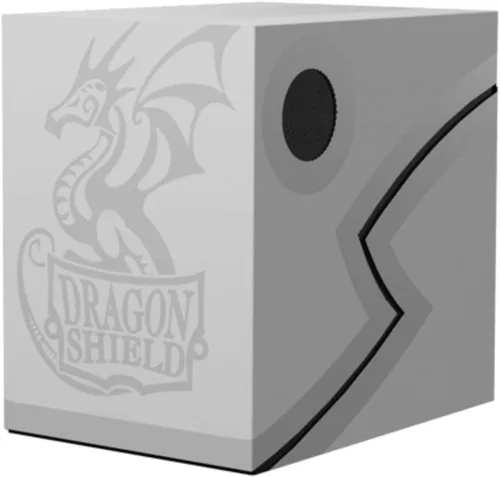 Dragon Shield Caja de cartas - Blanco ceniciento/negro 150CT - TCG duradera y resistente, almacenamiento de tarjetas OCG - Compatible con MGT, Magic