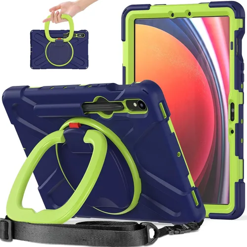 Miniatura 150 de 360 Rotation Case for Galaxy Tab ActivePro/Tab Active4 Pro/Active 5 Pro 10.1" Sturdy Cover Rotate Ring Stand Shoulder Carrying Strap Hand Strap