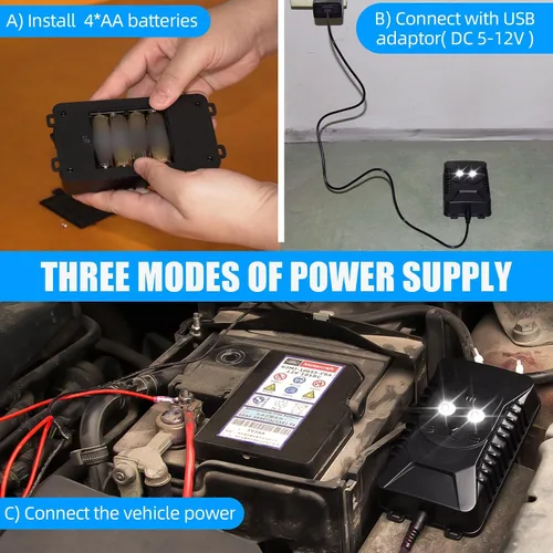 Miniatura 7 de 4 Pack Repelente de Roedores para Motores de Coches, Tres Modos de Suministro de Energía Disuasorio de Ratas para Motor de Coche Repelentes de Ratón