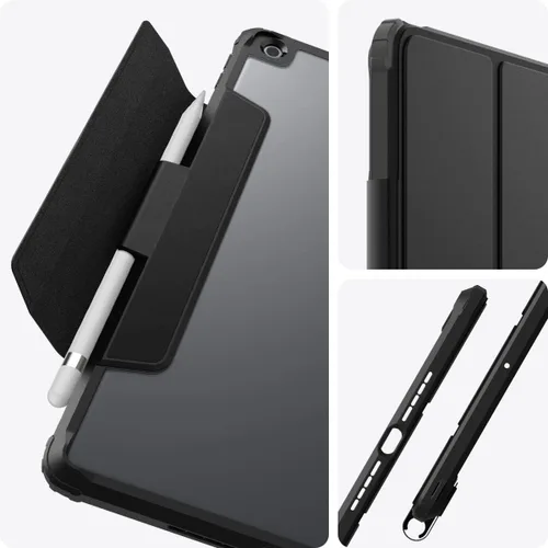 Miniatura 5 de Spigen Funda para iPad 10.2, iPad de 9ª/8ª/7ª generación (2021/2020/2019), Ultra Hybrid Pro con parte trasera transparente y soporte para lápices