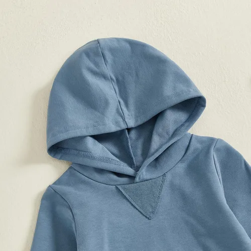 Miniatura 156 de Conjunto de ropa de otoño e invierno para bebé y niño, sudadera larga con capucha y pantalones para niños pequeños, 6, 12, 18, 24 meses, 2T