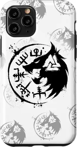 Miniatura 28 de iPhone 14 Plus Fenrir Wolf Fenris-Wolf - Viking Vegvisir Valknut Case