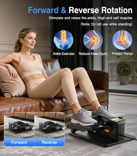 Miniatura 6 de Portable Under Desk Elliptical Machine with Wireless Remote. 12 Manual & 3 Automatic Speeds. Pedal Ellipse Leg Exerciser. Leg Exerciser While