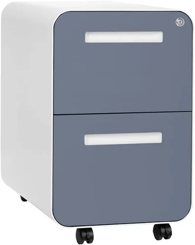 Miniatura 18 de Laura Davidson Furniture Stockpile - Archivador móvil de 2 cajones con cerradura, archivador de metal para debajo del escritorio, carpetas