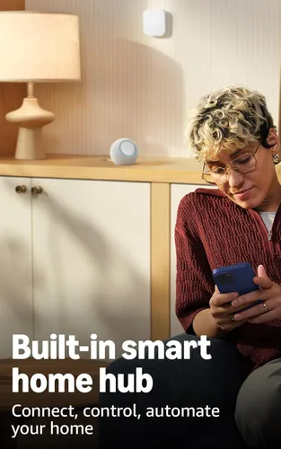 Miniatura 6 de Amazon Echo Dot Max (modelo más reciente): parlante Alexa con sonido que llena la habitación y graves casi 3 veces más potentes, ideal para salas
