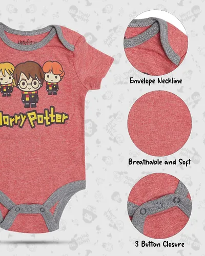 Miniatura 2 de Harry Potter Paquete múltiple de body de manga corta para bebé niña o niño