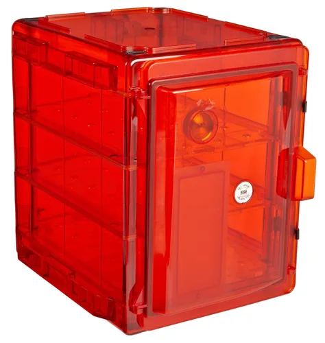 SP Bel-Art Secador Clear 3.0 Gas-Purge - Armario desecador de purga de gas, 1.55 pies cúbicos ámbar con puertos de gas, diseño de cámara desecante