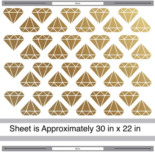 Miniatura 2 de Shine Bright dorado Diamond Decal Set – Oro Corte beso calcomanías de diamante por chromantics