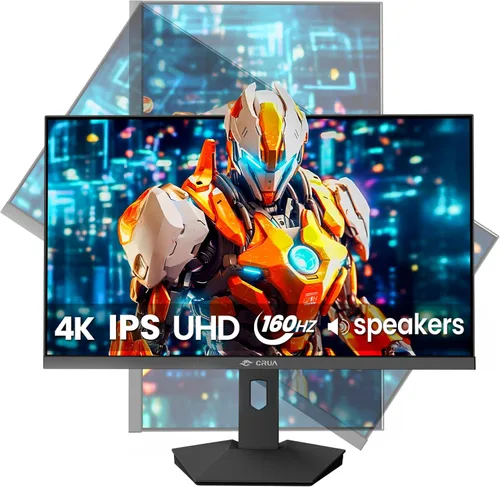 Miniatura 9 de CRUA - Monitor de juegos de 24.5 pulgadas 144Hz/165Hz, FHD (1920x1080P) 120% sRGB, monitor de computadora vertical ajustable