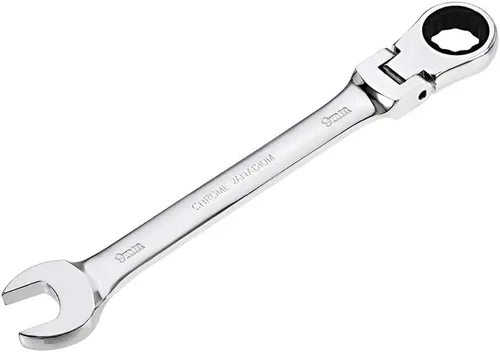 Miniatura 20 de uxcell Llave combinada de trinquete de cabeza flexible de 0.512 in métrica 72 dientes 12 puntos trinquete caja terminada herramientas de llave