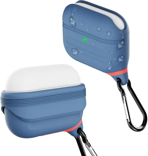Miniatura 8 de HALLEAST Funda impermeable para AirPods Pro 3, LED frontal visible y compatible con carga inalámbrica, funda protectora de silicona compatible