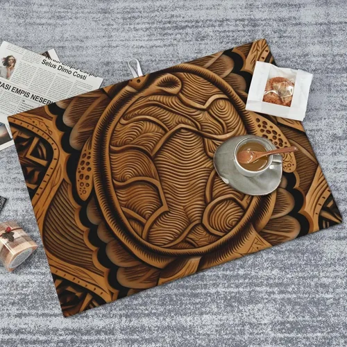 Miniatura 7 de Tapete de secado de platos para encimera de cocina, tapete escurridor antideslizante, tapete de secado de platos de animales otomíes mexicanos