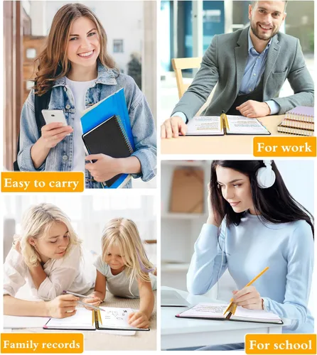 Miniatura 7 de Cuaderno de 5 asignaturas con reglas universitarias y divisores de bolsillos removibles con pestañas, 240 páginas, cuaderno en espiral de 21.59 x