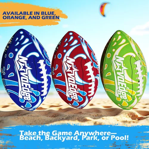 Miniatura 4 de Hydro Water Football - 10.4-Inch Neoprene Pool Football for All Ages for Water Play in Pool, Lake & Beach Secure-Grip with Real Laces Includes