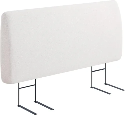 Miniatura 7 de Pinmoco Cabecero tapizado de 4.7 pulgadas para cama de tamaño matrimonial, cabecero ergonómico y ajustable en altura, fácil de montar, resistente