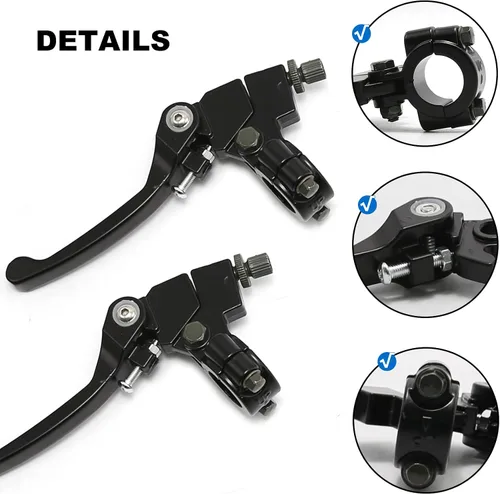 Miniatura 7 de Palanca de embrague plegable de 7/8 con percha y cable de embrague de repuesto para 110/125/140/150cc SSR125 RFZ YZ Ruckus TaoTao DB17/27 Apollo