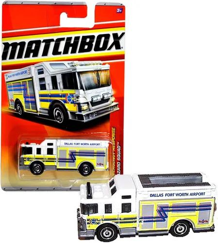 Mattel Año 2010 Matchbox MBX Respuesta de Emergencia Serie 1:64 Escala Die Cast Car #51 - Aeropuerto de Dallas Fort Worth Color blanco HAZARD SQUAD