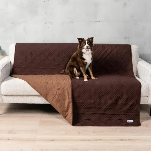Miniatura 12 de PetAmi Funda de cama impermeable para perro, protector reversible de muebles para gatos y perros, manta lavable para asiento de sofá, 102 x 82 Beige