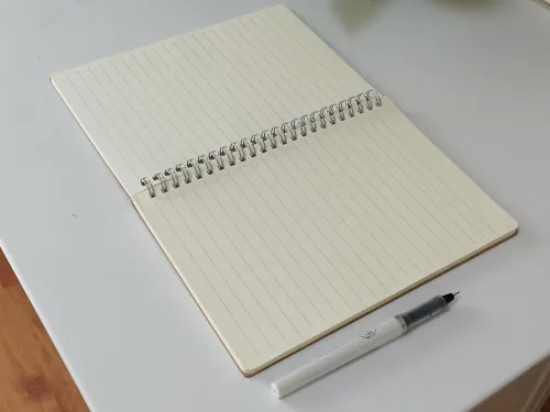 Miniatura 3 de YUREE Cuaderno de espiral/diario en espiral, cuaderno de tapa dura, 140 páginas (70 hojas) con rayas anchas, A5, 8.4 x 5.9 pulgadas
