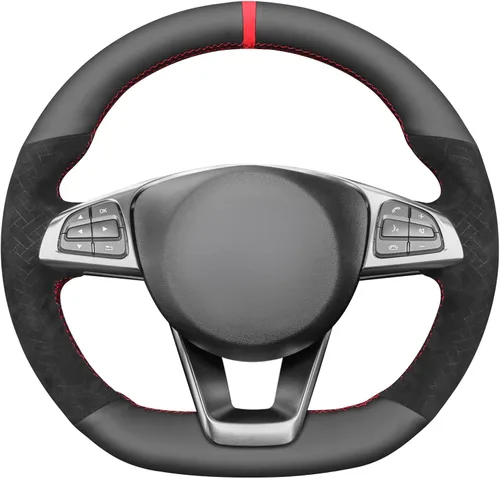 Miniatura 12 de MEWANT Cubierta del volante para Benz W205 AMG C43 C117 AMG GLA 45 X156 C218 W213 X253 C253 GLC 43 AMG W166 W222 SLC R172 R231