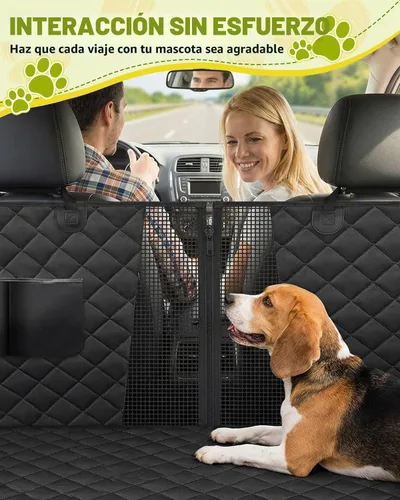 Miniatura 7 de Funda de asiento de coche para perros, funda de asiento para perros 600D resistente y duradera para asiento trasero, hamaca para perros 100%