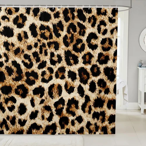 Miniatura 21 de Lindas cortinas de ducha para niños, cortinas rústicas de gallina, decoración de dormitorio de niñas y adultos, girasoles animales, plantas