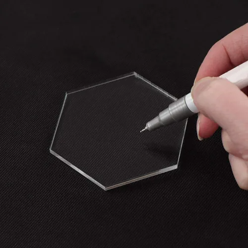Miniatura 2 de KastLite Lámina acrílica de vidrio de plexiglás hexagonal transparente 1/8 pulgadas de grosor cortado a medida en blanco acrílico con longitud