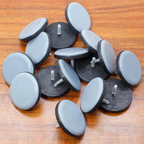 Miniatura 4 de 16 deslizadores de 1-1/2 pulgadas para clavos de muebles, protectores de suelo de PTFE para sillas autoadhesivas para muebles para suelos de madera