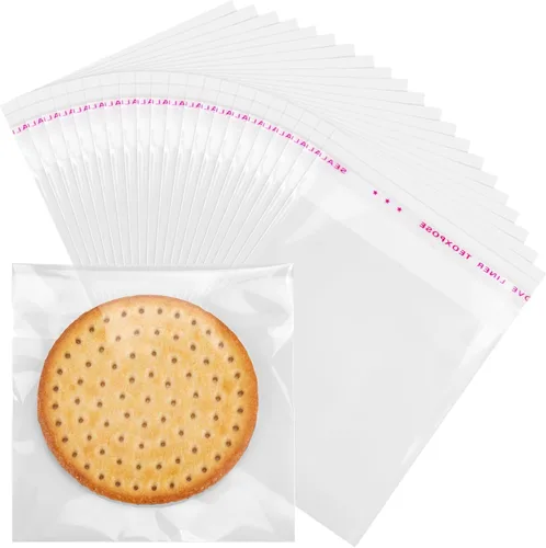 Miniatura 12 de Bolsas de celofán autosellantes autoadhesivas, 3 x 5 pulgadas, 240 bolsas de celofán resellables transparentes para embalaje de galletas, recuerdos