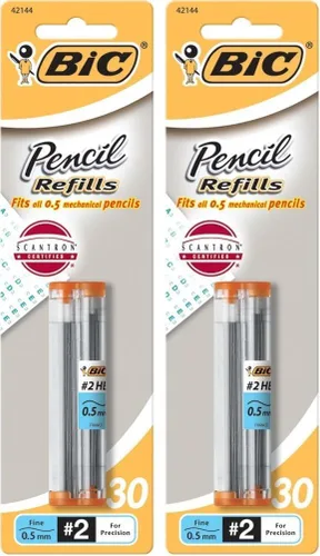 Miniatura 6 de BIC Recambios de minas para lápices, punta media (0.7mm), 30ct (L730P1), negro