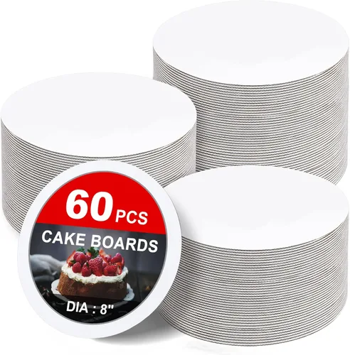 Miniatura 9 de 25 paquetes de soportes para tartas de 10 pulgadas, redondos, soportes para tartas blancos, círculos blancos para tartas, base de soporte circular