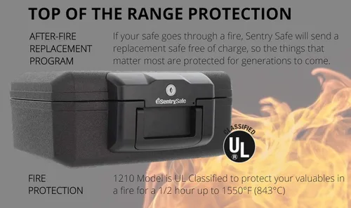 Miniatura 2 de SentrySafe cofre a prueba de fuego de 0.18 pies cúbicos, extra pequeño, 1210
