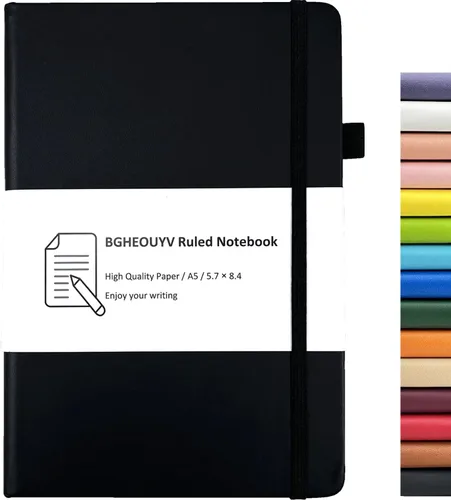 Miniatura 16 de Cuaderno Diario, Cuaderno Universitario Rayado A5 160 Páginas, Diarios de Tapa Dura para Escribir, Cuadernos para Trabajo Oficina Escuela Mujeres
