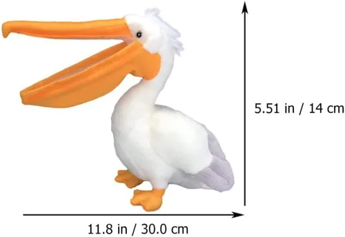 Miniatura 5 de Juguetes de peluche para pájaros, animal de peluche suave para niños y decoración del hogar, bonita muñeca de peluche con pico naranja de 30 pulgadas