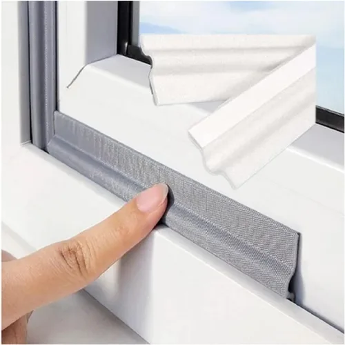 Tira de sellado autoadhesiva para huecos de ventanas de 80 pulgadas, tira de sellado de puertas resistente al viento e insonorizada, cinta de Blanco