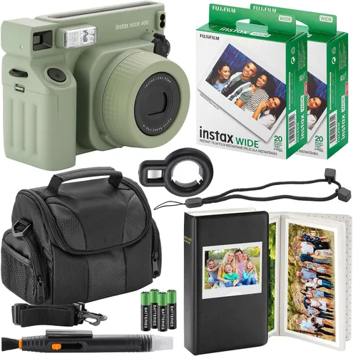 Miniatura 8 de Cámara instantánea Fujifilm Instax Wide 400 + estuche para cámara + 4 pilas AA + álbum de fotos, lápiz limpiador (20 hojas)