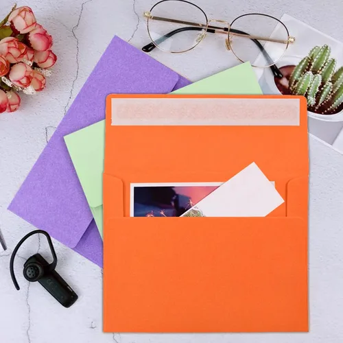 Miniatura 5 de VANRA Paquete de 150 sobres coloridos para invitaciones, sobres A2 a granel para tarjetas de felicitación de 4.25 x 5.5, invitaciones de boda, fotos