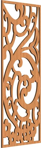 Miniatura 140 de Bridgewater - Paneles de pared decorativos de madera con calado, 9 3/8 pulgadas de ancho x 24 3/8 pulgadas de alto x 1/4 de alto, nogal