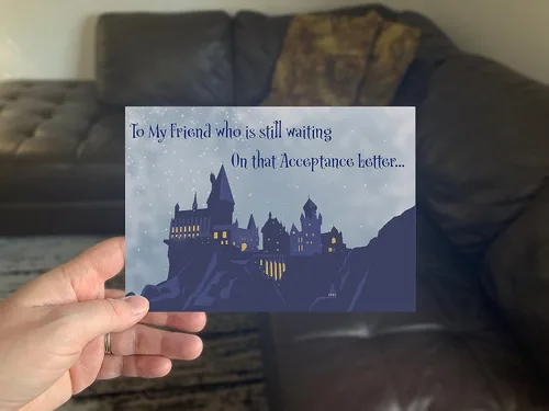 Miniatura 5 de Carta de aceptación de mago, tarjeta de felicitación hecha a mano con temática de la escuela de magos feliz cumpleaños
