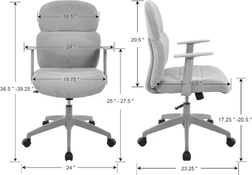 Miniatura 2 de LuxErgo Silla de oficina, sillas de escritorio de oficina en casa con reposabrazos, cómoda silla de escritorio con ruedas, sillas de computadora