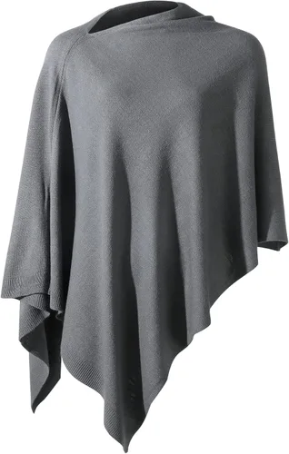 Miniatura 74 de Fomolom Ponchos para mujer, versátil, ligero, tejido sólido, chal envolvente, bufanda, accesorios para mujer