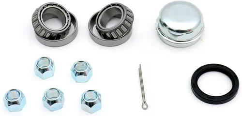 Miniatura 5 de Kit de cubo de remolque, 5 pernos en círculo de 4-1/2 pulgadas, para eje de 2,200 libras, incluye rodamientos de diámetro interior de 1-1/16