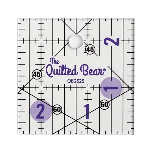 Miniatura 19 de The Quilted Bear Reglas de Acolchado - Regla de Acolchado de Acrílico Transparente Antideslizante, Patchwork y Costura con Líneas Negras Claras