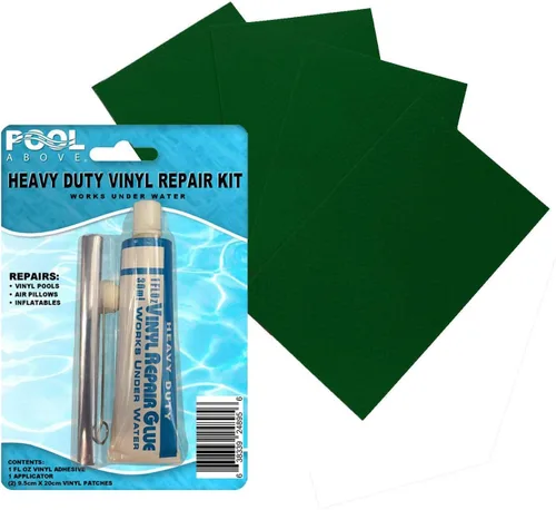 Miniatura 4 de Kit de parches de reparación de vinilo resistente Pegamento adhesivo de cemento de vinilo y parches de colores para inflables, barcos, balsas