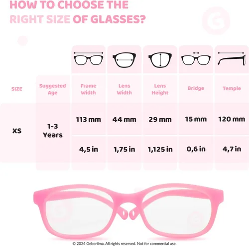 Miniatura 2 de Lentes de marco flexible para niños pequeños, lentes irrompibles para niños de 1 a 3 años, lentes graduados flexibles, marcos de anteojos para niños