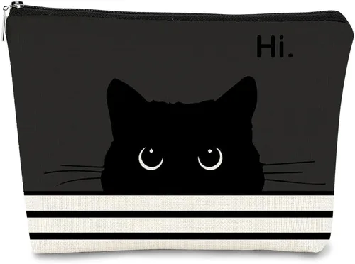 Miniatura 16 de Regalos de Gatos - Pequeña bolsa de maquillaje, bolsa de cosméticos para amantes de los gatos, bolsa de maquillaje para adolescentes y mujeres, cat 1